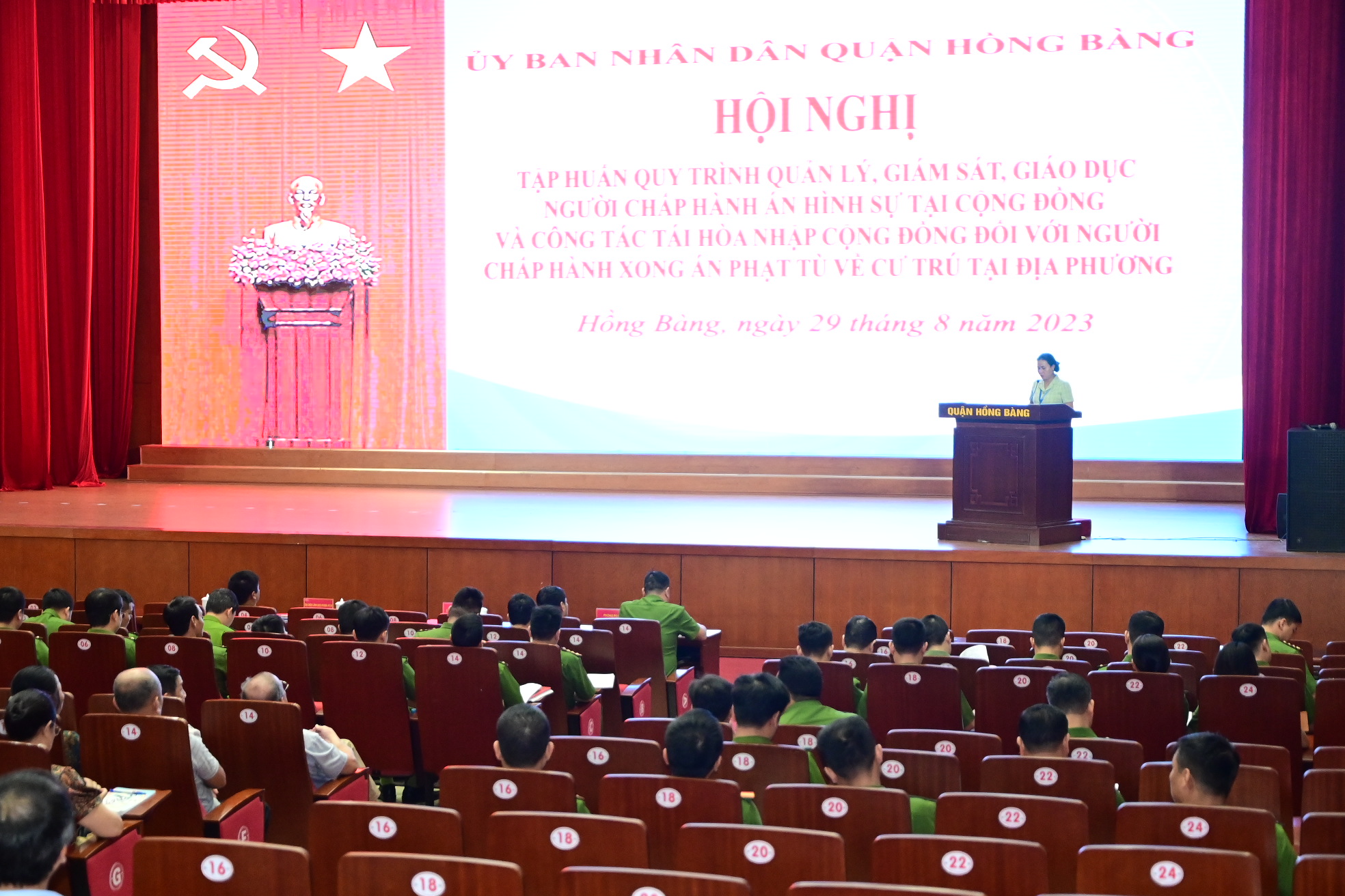 Quận Hồng Bàng tập huấn quy trình quản lý, giám sát, giáo dục người chấp hành án hình sự tại cộng đồng